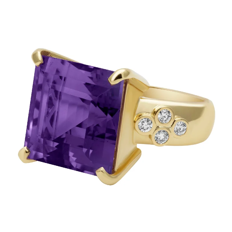 Ring - Amethyst And Diamond (2394B)