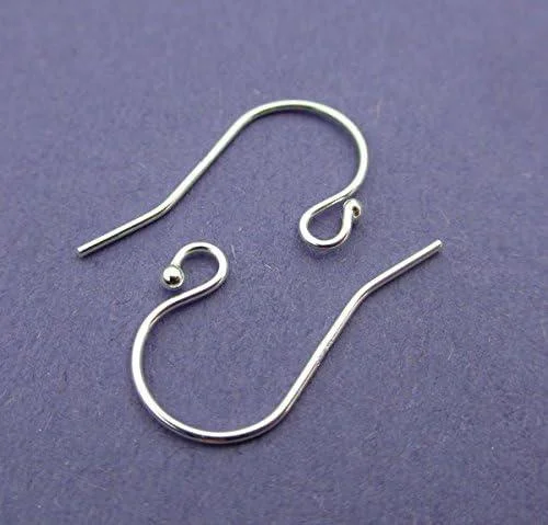 20x11 German Silver Earring Hooks Silver