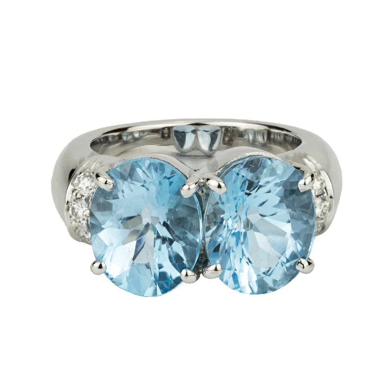 Repair - Ring - Blue Topaz and Diamond (299GS)