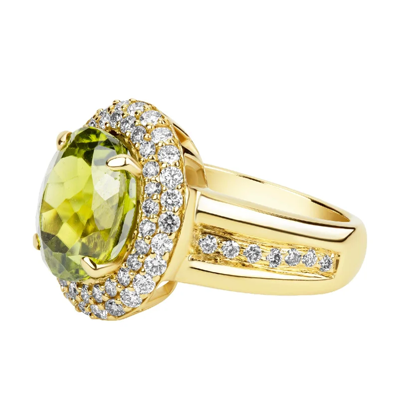 Ring - Peridot And Diamond