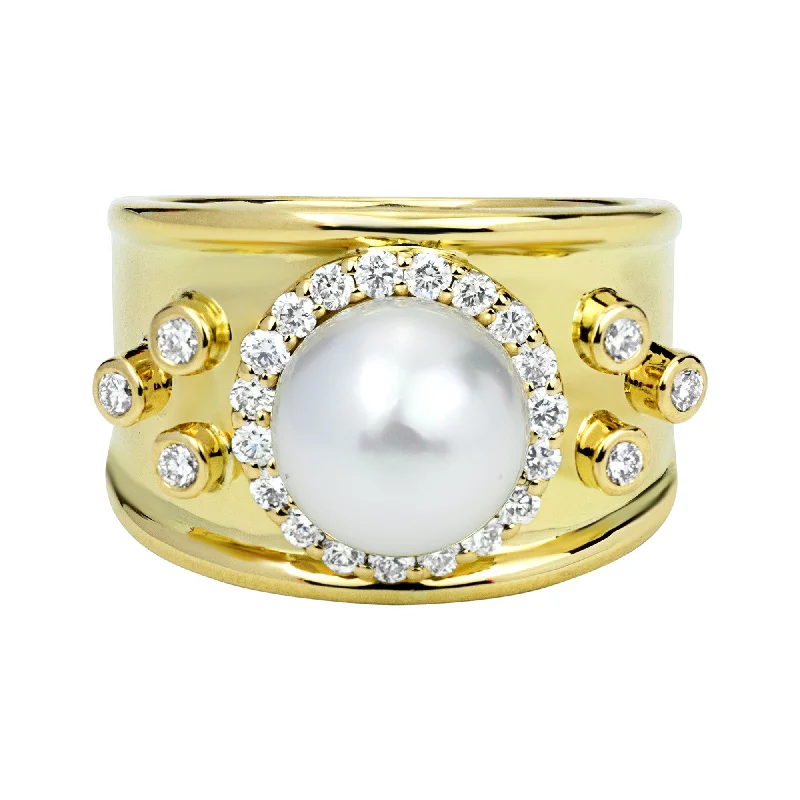 Ring - South Sea Pearl And Diamond (2328C)