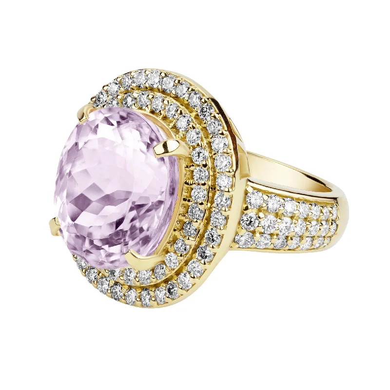 Ring - Kunzite And Diamond (2390C)