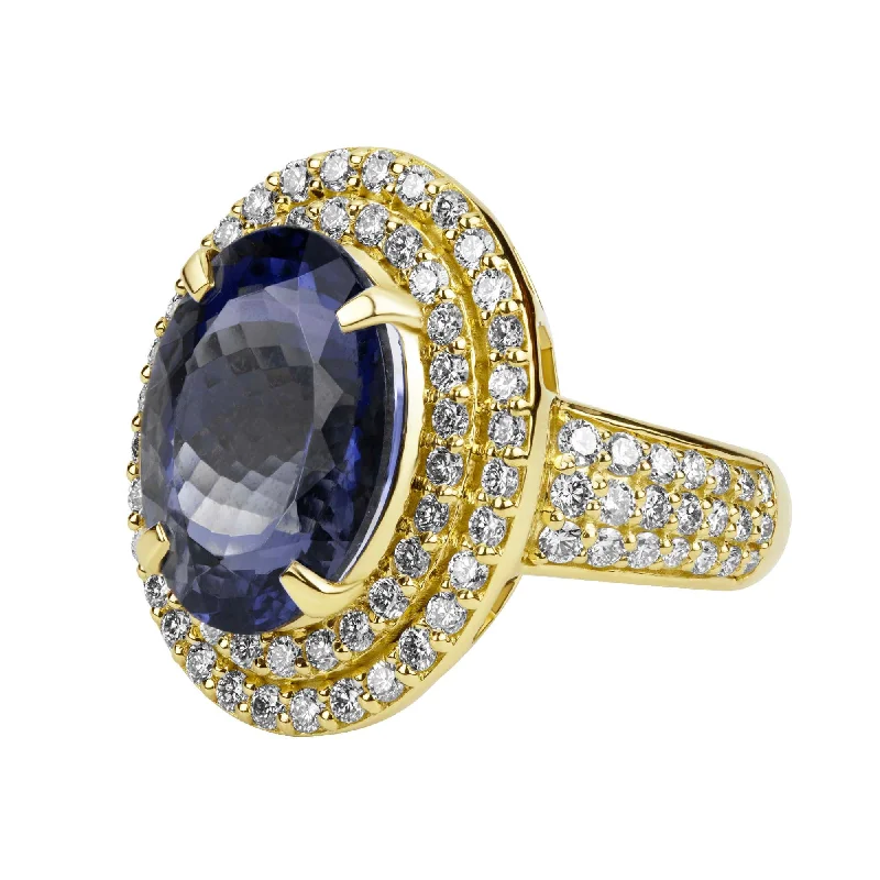 Ring - Iolite And Diamond