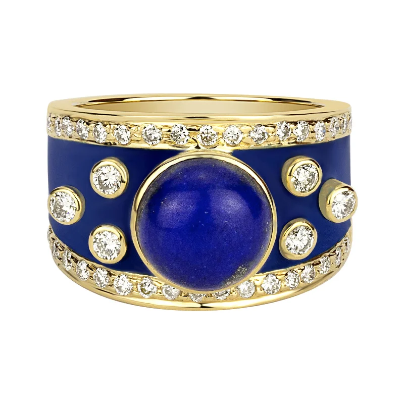 Ring - Lapis Lazuli And Diamond (enamel)