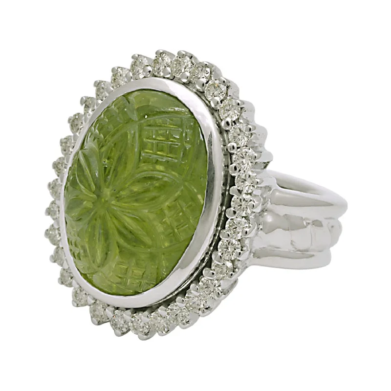 Ring- Peridot And Diamond (192QS)