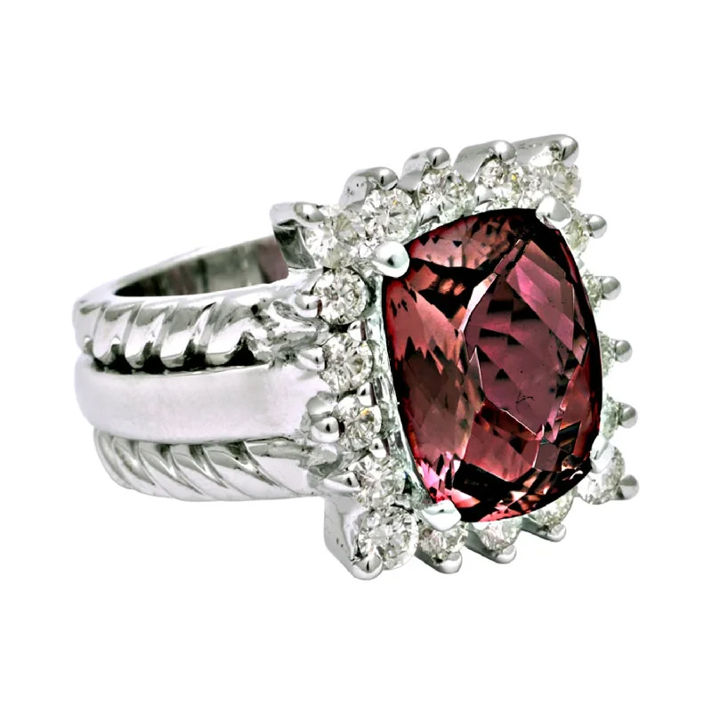 Ring- Tourmaline And Diamond (193DS)