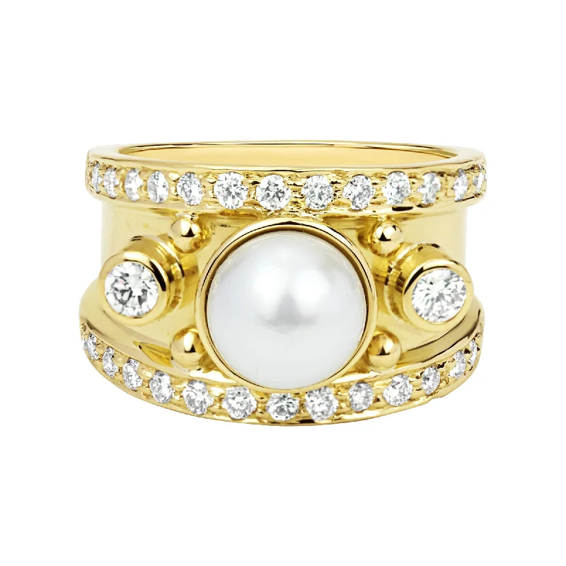 Ring - South Sea Pearl And Diamond (2323E)