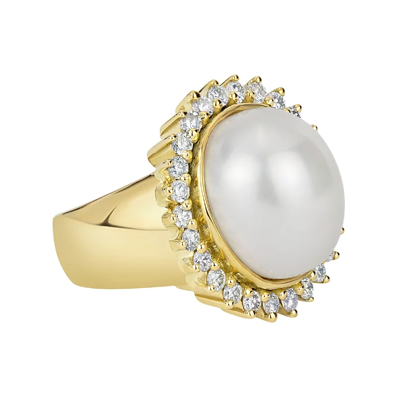 Ring - South Sea Pearl And Diamond