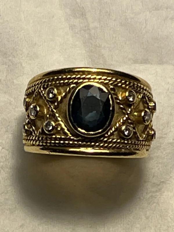 Repair - Ring - Blue Sapphire and Diamond