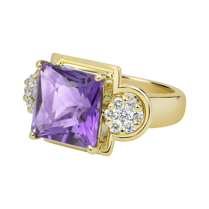 Ring - Amethyst And Diamond (2329C)