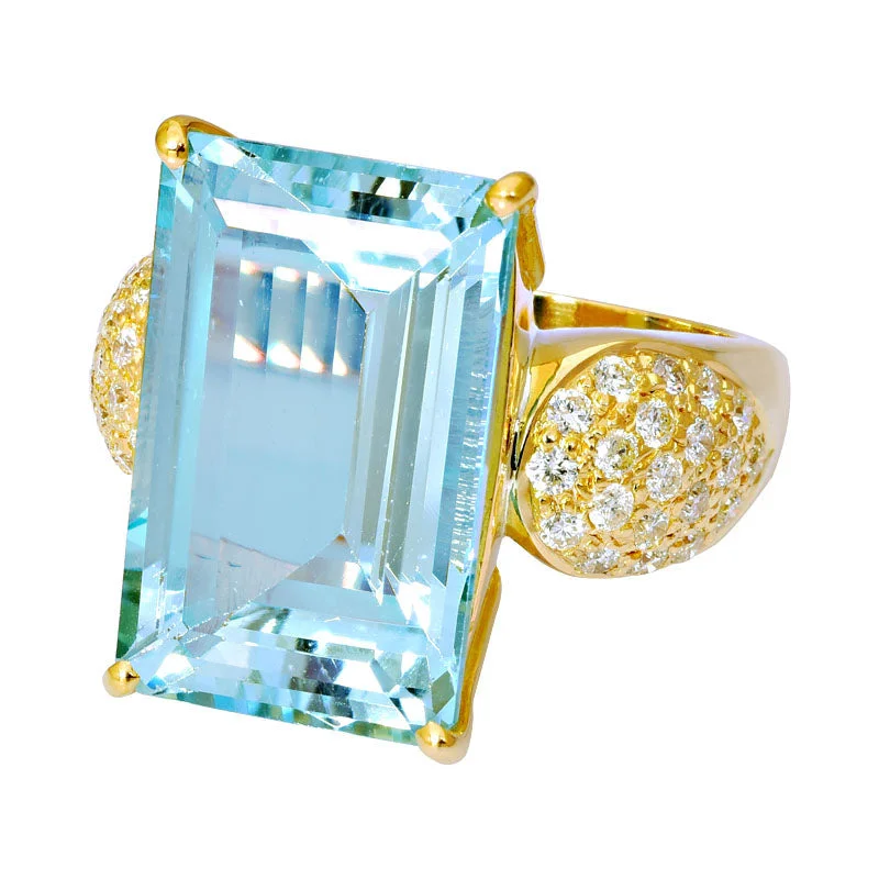 Repair - Ring - Aquamarine and Diamond (2140I)