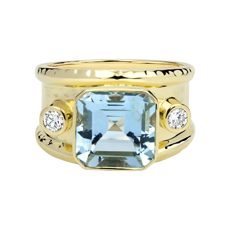 Ring - Aquamarine And Diamond (2317F)