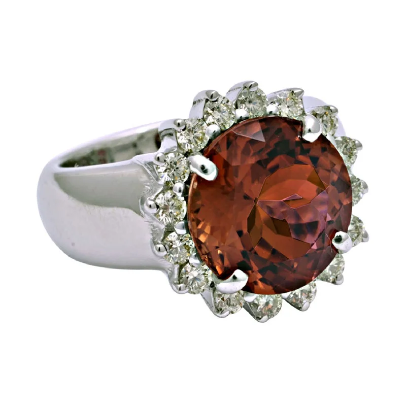 Ring- Tourmaline And Diamond