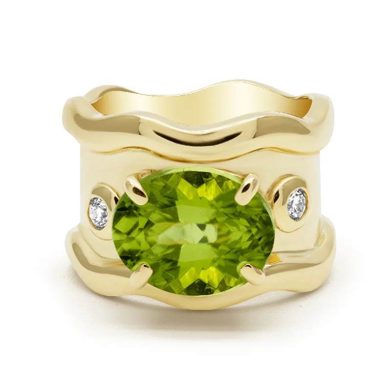 Ring - Peridot & Diamond