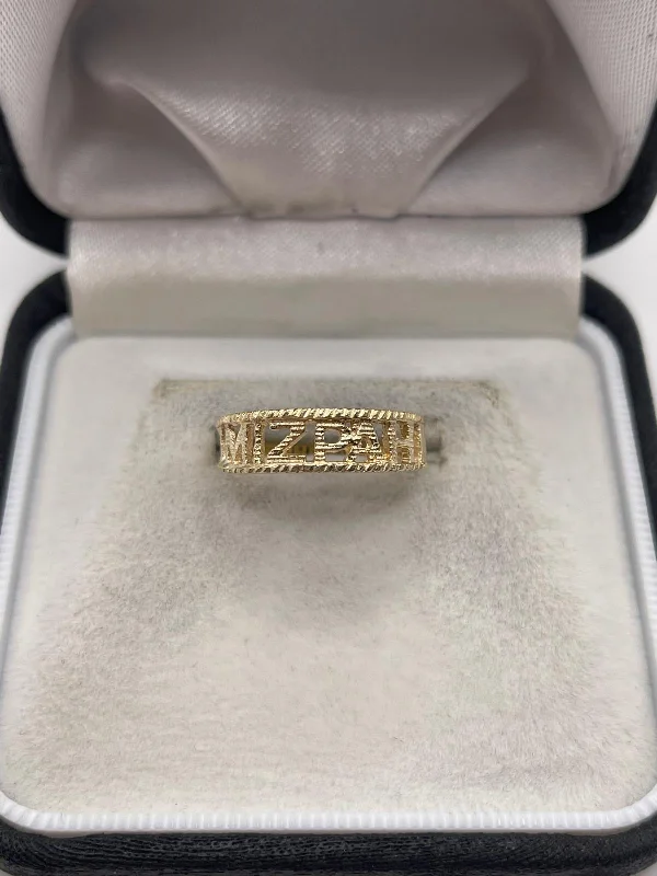 9ct gold mizpah ring