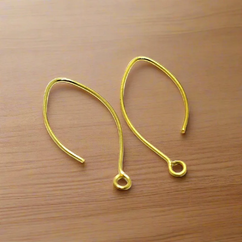 Brass Earring Hooks Golden