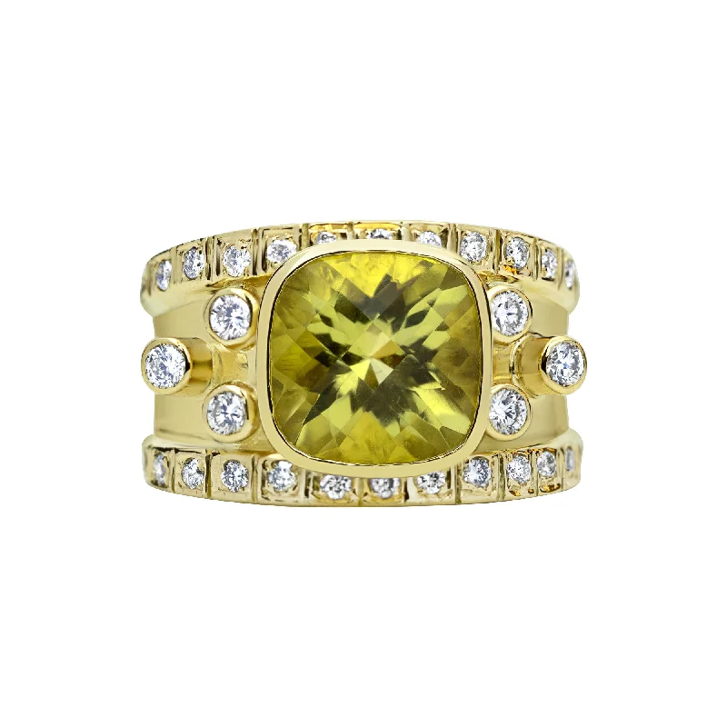 Repair - Ring - Lemon Quartz & Diamond (2317A)