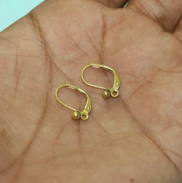 14x9mm Brass Earring Hooks