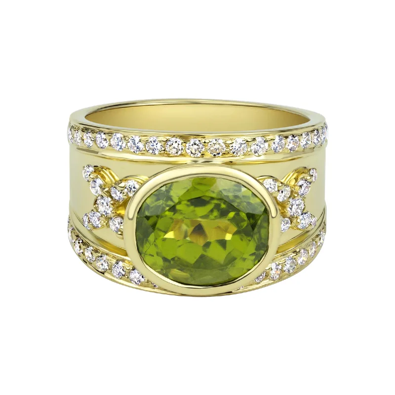 Ring - Peridot And Diamond (2331C)