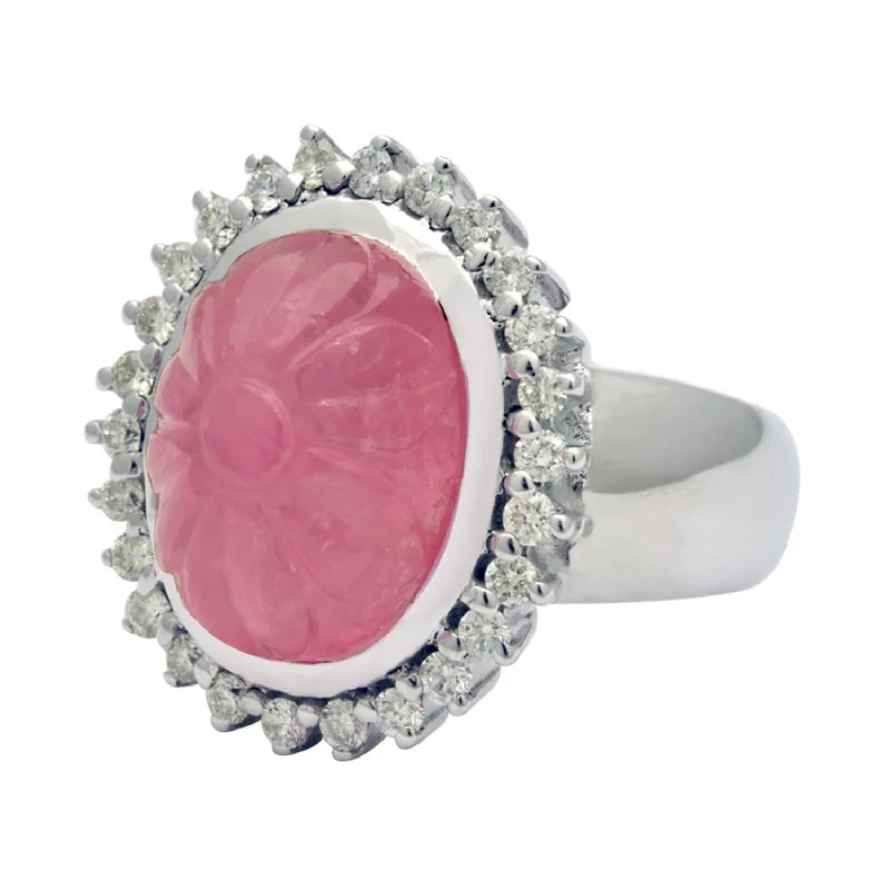 Ring- Rubellite And Diamond (192OS)