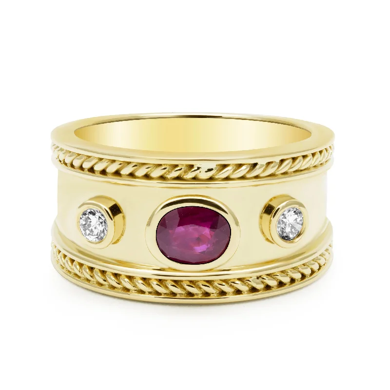 Ring - Ruby And Diamond