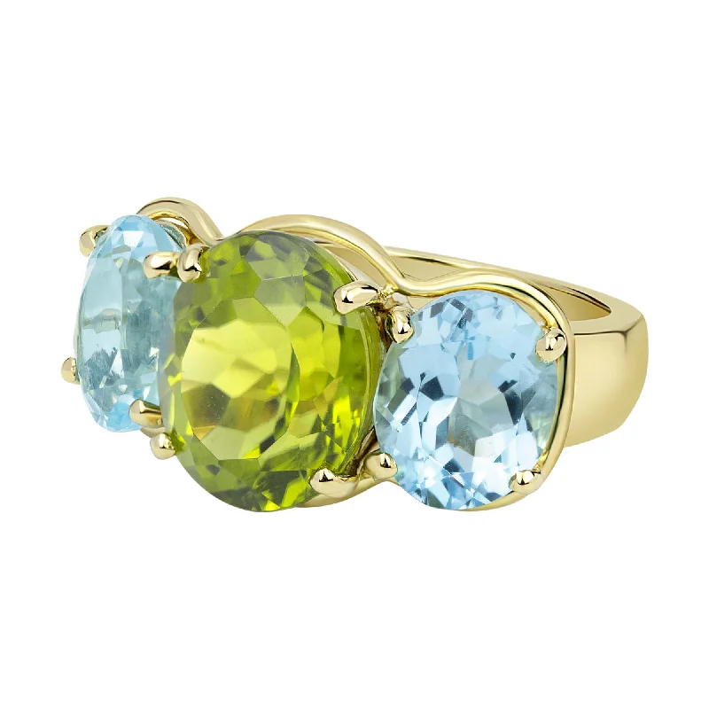 Ring - Peridot And Blue Topaz (2330F)