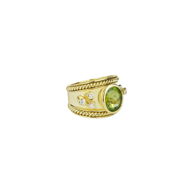 Ring - Peridot And Diamond