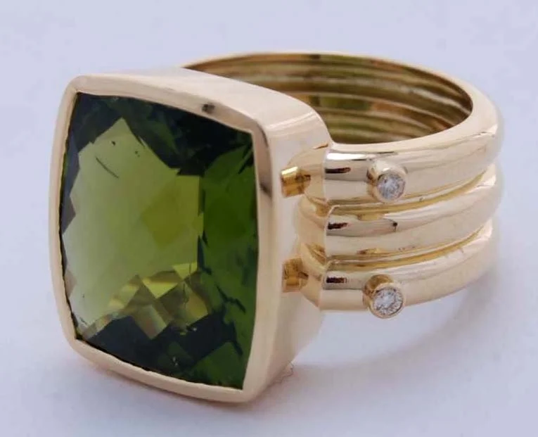 Repair - Ring - Peridot And Diamond (1829F)