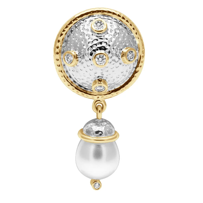 Earring - South Sea Pearl And Diamond