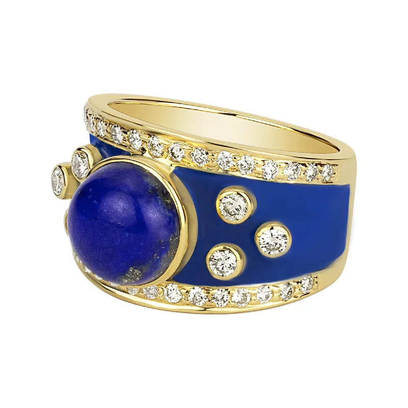 Ring - Lapis Lazuli And Diamond (enamel) (2331D)