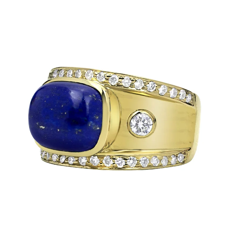 Ring - Lapis Lazulli And Diamond (2316B)