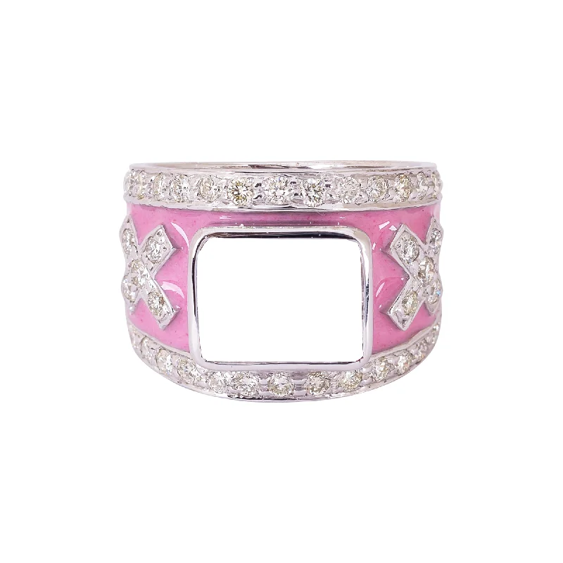 Ring - Rubellite And Diamond (enamel)