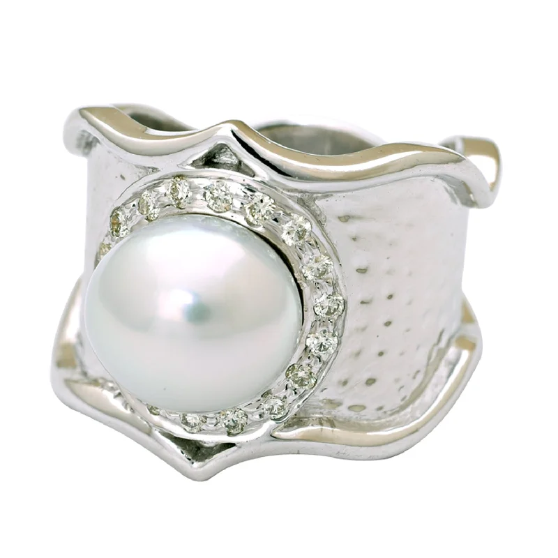 Ring- South Sea Pearl And Diamond