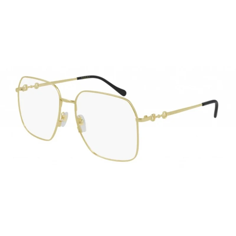 Carved dial watches-Gucci Unisex Sunglasses Spring Summer 2021 Gold Transparent Demo Lens Demo Lens  GG0952O 002