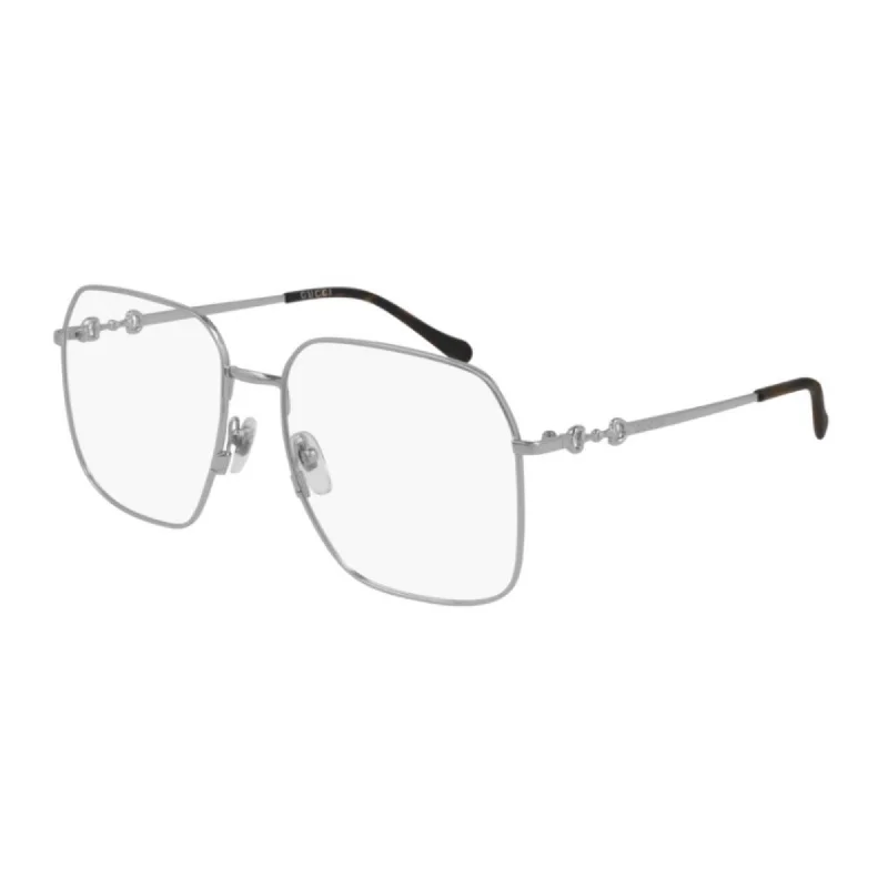 Soft band watches-Gucci Unisex Sunglasses Spring Summer 2021 Silver Transparent Demo Lens Demo Lens  GG0952O 003