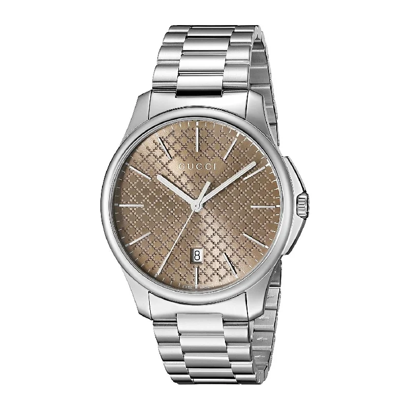 Wide sport watches-Gucci Unisex YA126317 G-Timeless Stainless Steel Watch