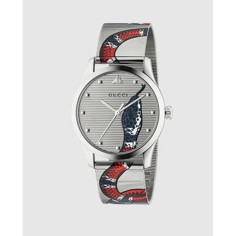 Pure square watches-Gucci Unisex YA1264123 G-Timeless Stainless Steel Watch