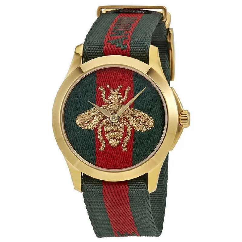 Rubber band watches-Gucci Unisex YA126487 Le Marche Des Merveilles Two-Tone Nylon Watch