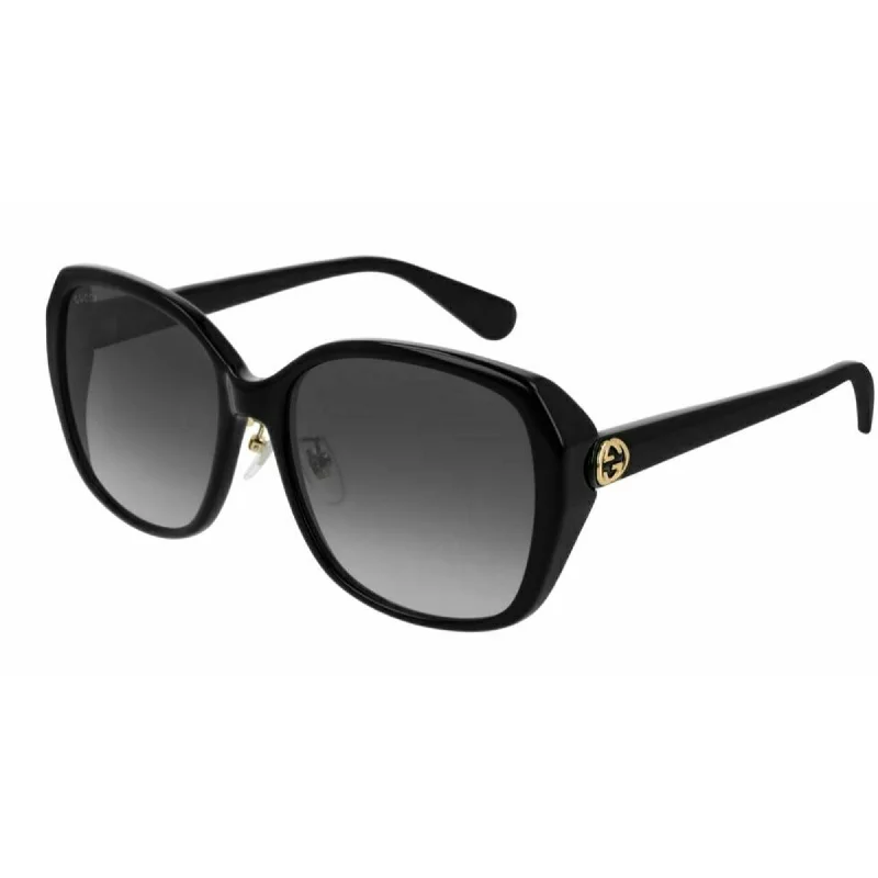 Topaz bezel watches-Gucci Women's Sunglasses Fall Winter 2018 Black Grey Nylon Nylon Gradient GG0371SK 001