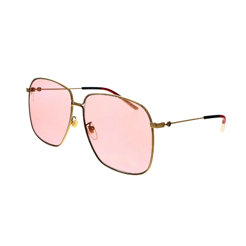 Old style watches-Gucci Women's Sunglasses Fall Winter 2018 Gold Pink Nylon Nylon GG0394S 004