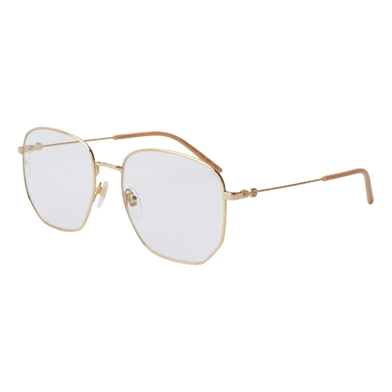 Maple wood watches-Gucci Women's Sunglasses Fall Winter 2018 Gold Transparent CR 39 CR 39 Anti-Riflesso GG0396S 001