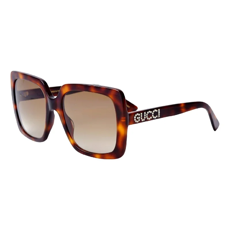 Pure face watches-Gucci Women's Sunglasses Fall Winter 2018 Havana Brown Nylon Nylon Gradient GG0418S 003