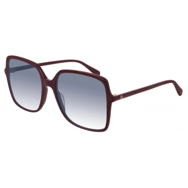 Satin gold watches-Gucci Women's Sunglasses Fall Winter 2019 Burgundy Blue Nylon Nylon Gradient GG0544S 003