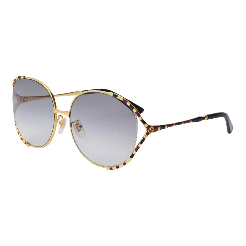 Pure square watches-Gucci Women's Sunglasses Fall Winter 2019 Gold Grey Nylon Nylon Gradient GG0595S 002