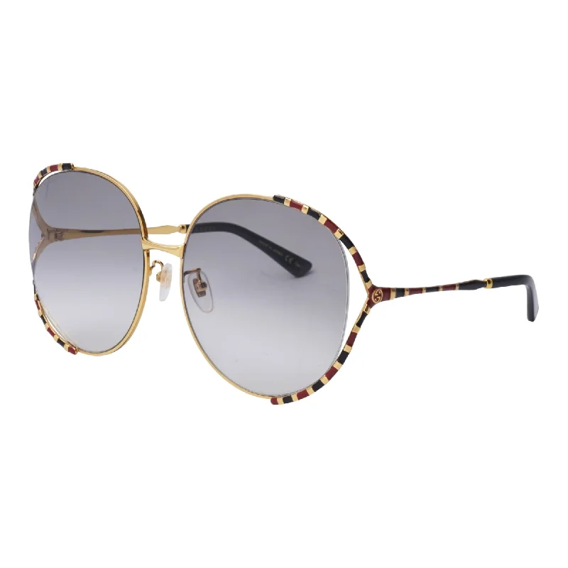 Daily bold watches-Gucci Women's Sunglasses Fall Winter 2019 Gold Grey Nylon Nylon Gradient GG0595S 006