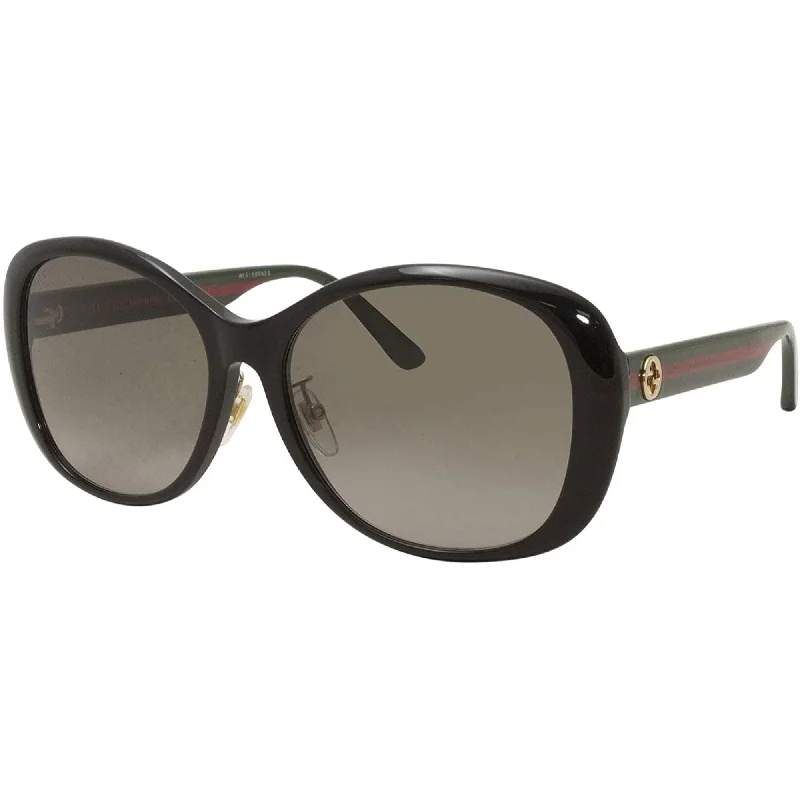 Old analog watches-Gucci Women's Sunglasses Fall Winter 2020 Black Brown Nylon Nylon Gradient GG0849SK 001