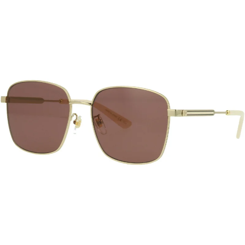 Two-tone strap watches-Gucci Women's Sunglasses Fall Winter 2020 Gold Brown Nylon Nylon GG0852SK 004