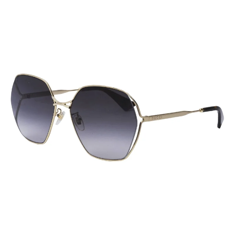 Pure gold watches-Gucci Women's Sunglasses Fall Winter 2020 Gold Grey Nylon Nylon Gradient GG0818SA 001