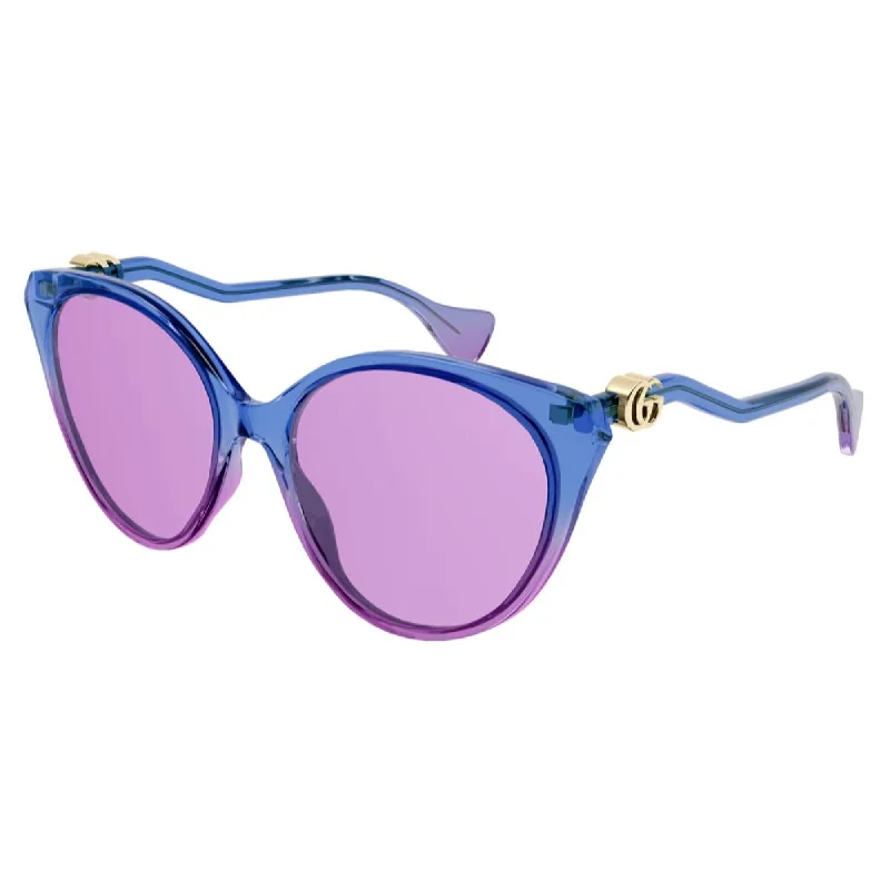 Fine slim watches-Gucci Women's Sunglasses Fall Winter 2021 Blue Pink Nylon Nylon GG1011S 003