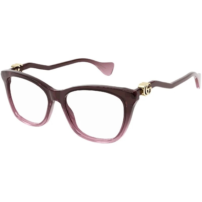 Gold band watches-Gucci Women's Sunglasses Fall Winter 2021 Burgundy Transparent Demo Lens Demo Lens  GG1012O 003